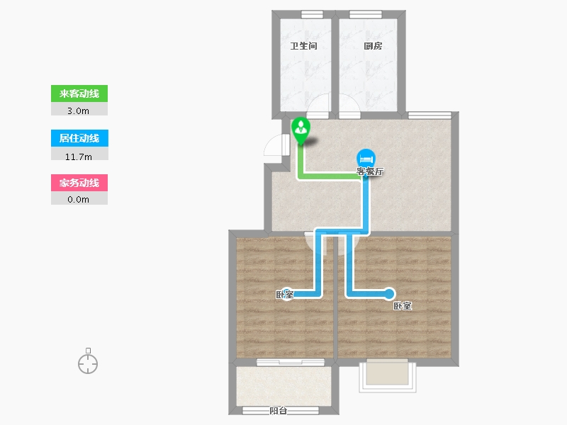 浙江省-宁波市-东隆沁园-62.00-户型库-动静线