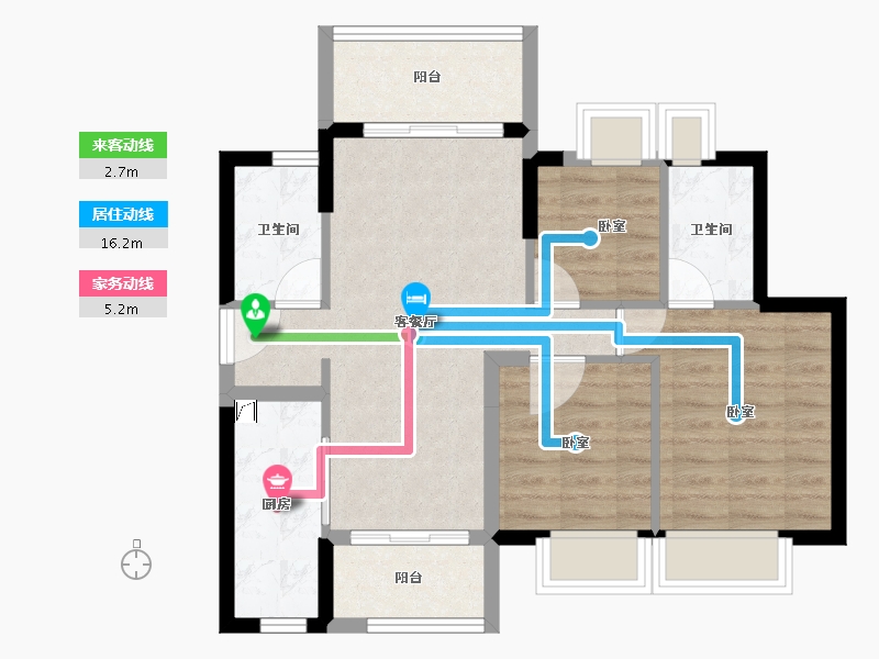 广东省-江门市-时代倾城（江门）-70.37-户型库-动静线