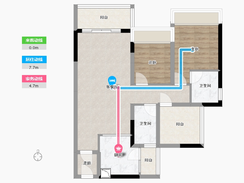 广东省-广州市-颐安灝景湾-73.46-户型库-动静线