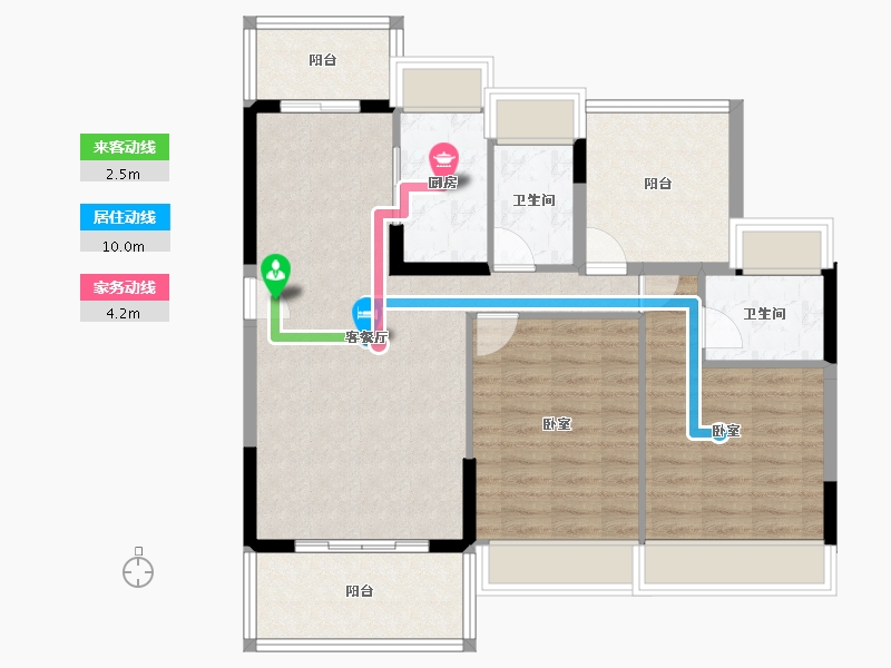 广东省-江门市-东方御璟苑-89.06-户型库-动静线