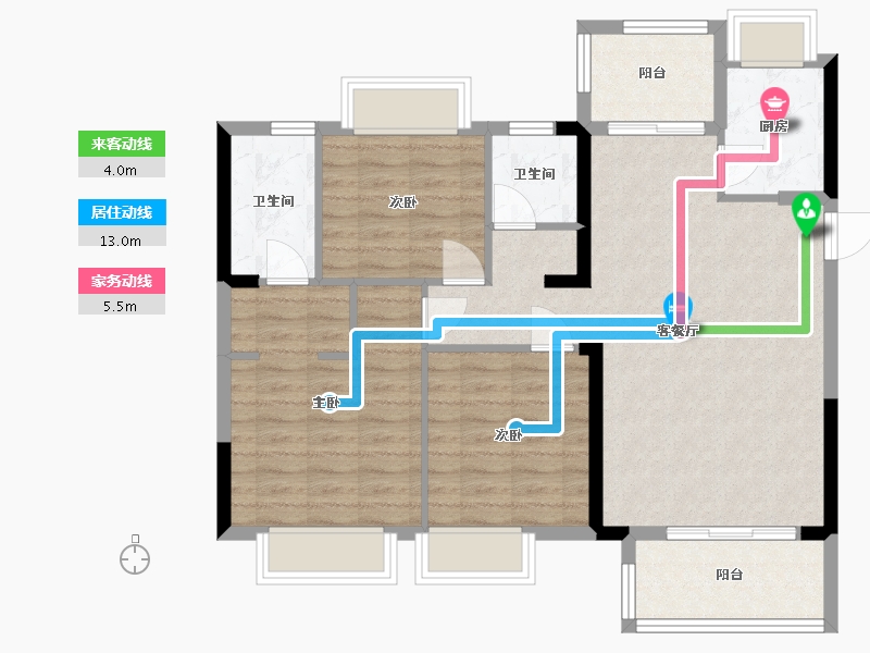 福建省-福州市-万旭天玺-90.00-户型库-动静线