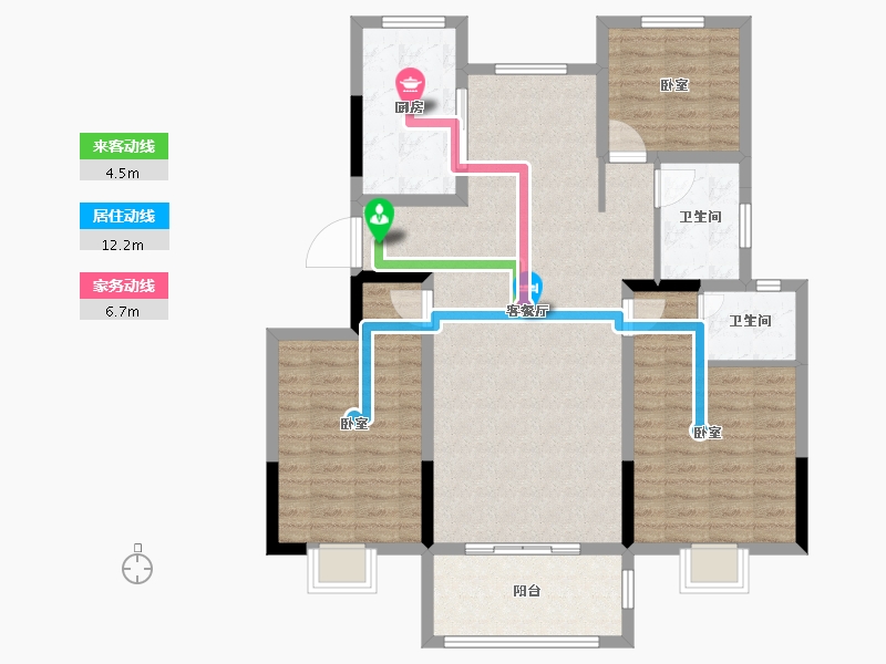 河南省-开封市-香榭华庭-107.00-户型库-动静线