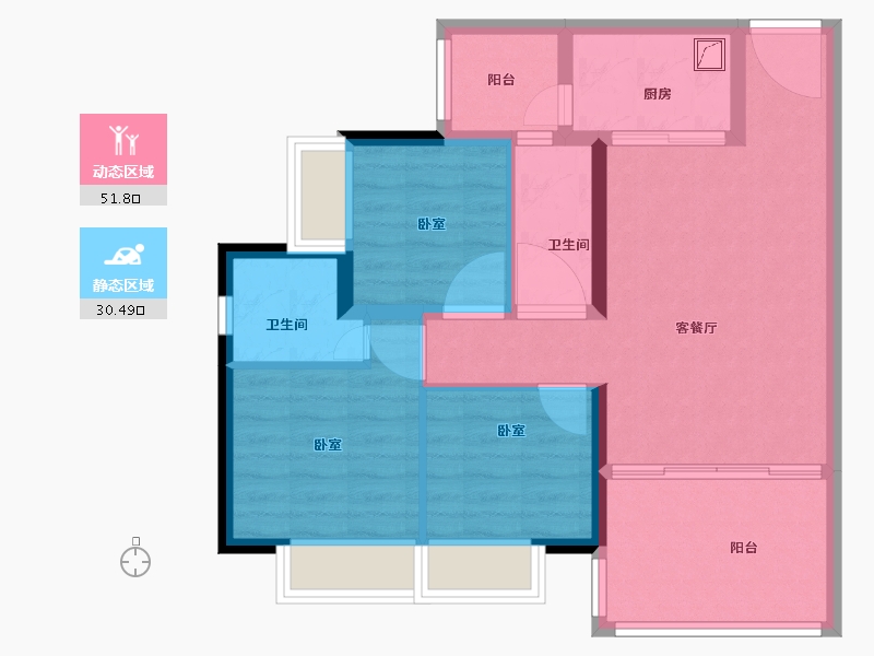 广东省-佛山市-文华郦苑-73.02-户型库-动静分区