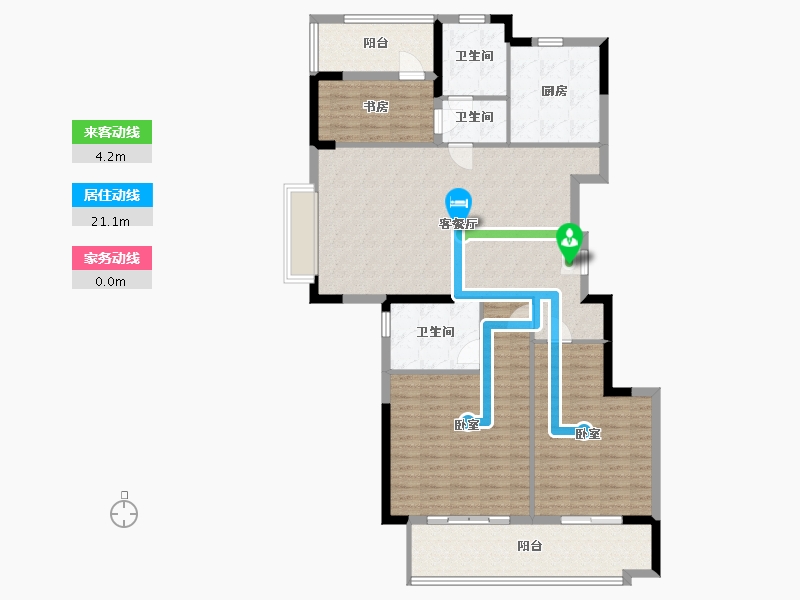 湖南省-岳阳市-澳海富春山居-133.81-户型库-动静线