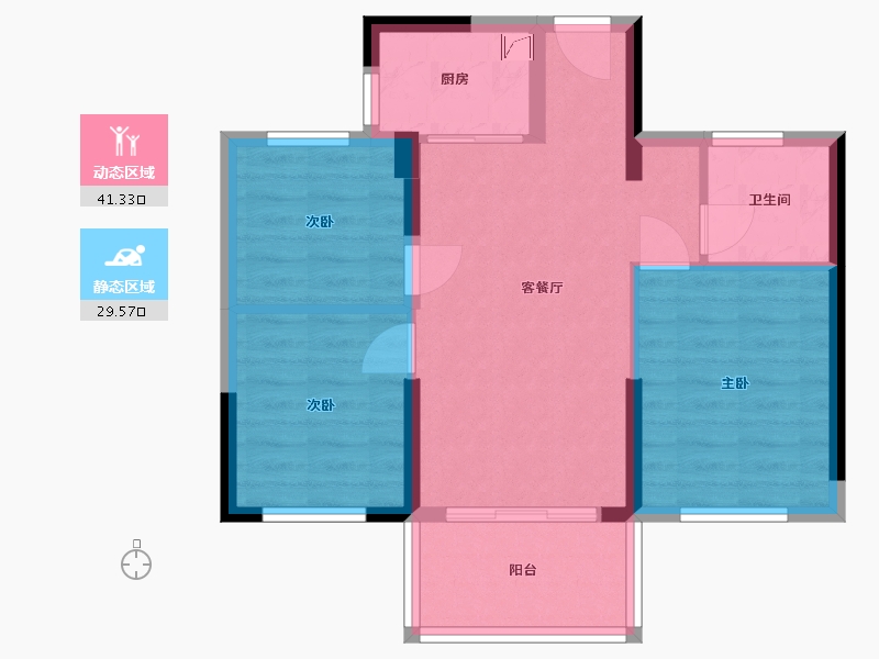 福建省-福州市-世茂云樽-62.99-户型库-动静分区