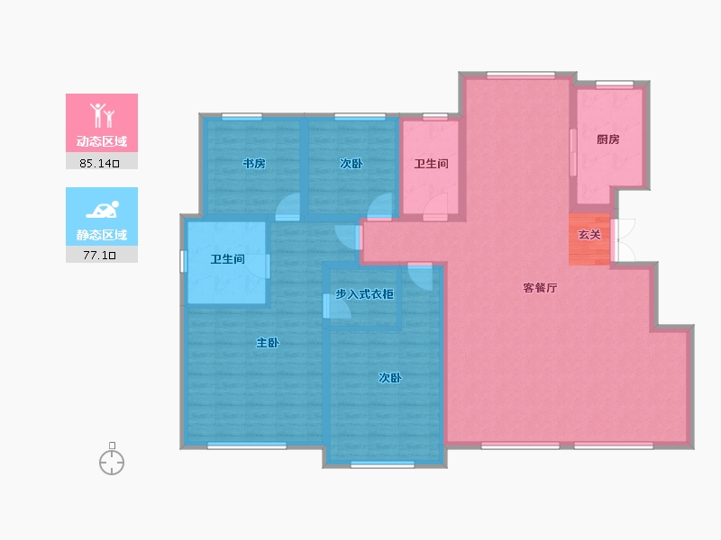 吉林省-长春市-绿地中央墅-147.00-户型库-动静分区