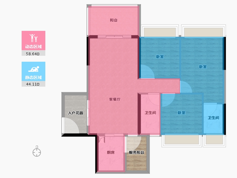 广东省-湛江市-假日名苑-104.01-户型库-动静分区