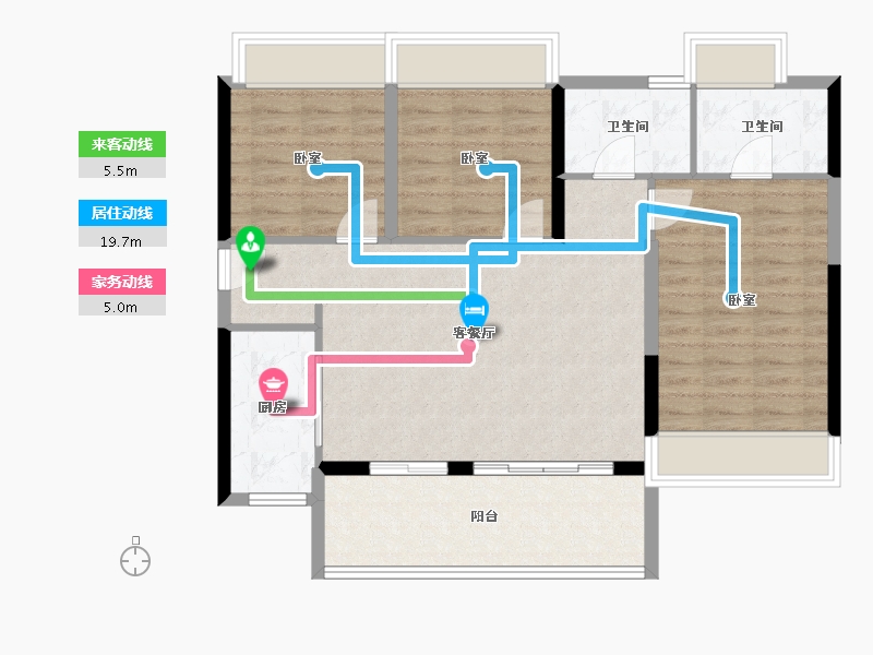 广东省-珠海市-世荣翠湖苑二期-89.12-户型库-动静线