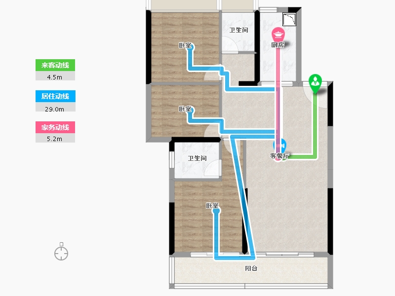 广东省-广州市-国瑞温泉城-90.00-户型库-动静线