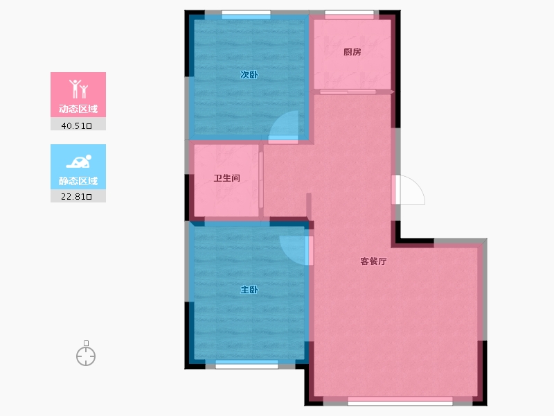 吉林省-长春市-林香阁尚品-56.29-户型库-动静分区