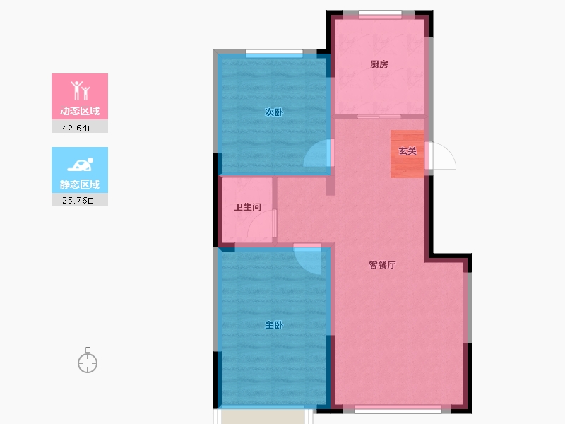 吉林省-长春市-青旅宽城一号-61.26-户型库-动静分区