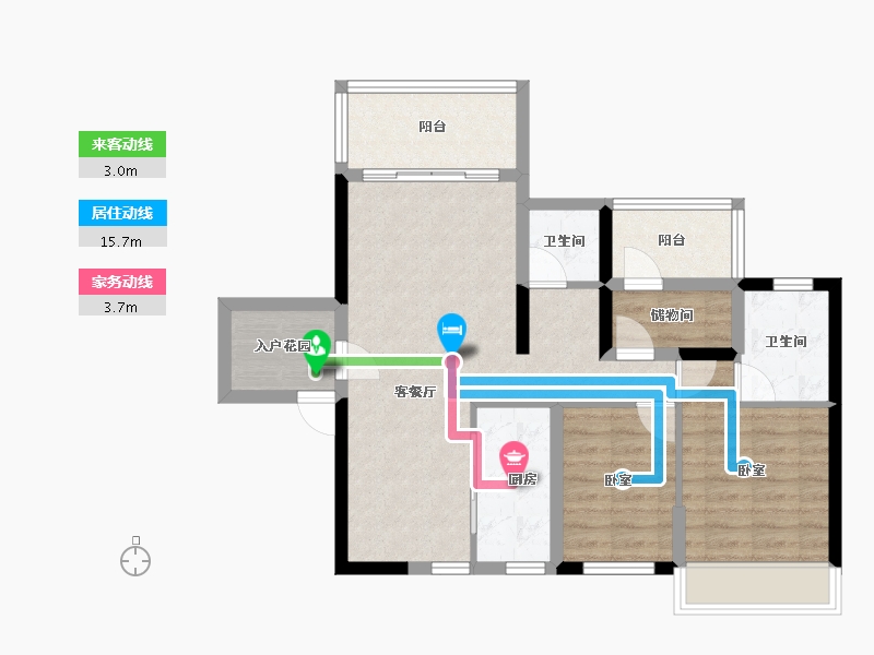 广东省-湛江市-君临蔚蓝海岸-75.17-户型库-动静线