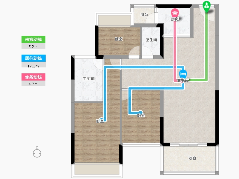 广东省-湛江市-龙溪豪庭-92.66-户型库-动静线