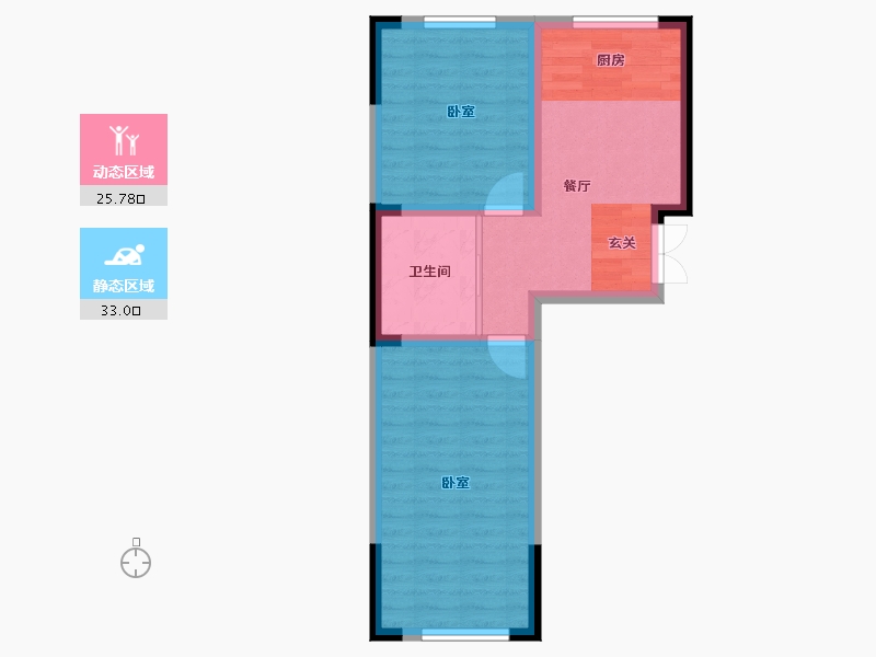 吉林省-长春市-金都小镇学府世家-52.52-户型库-动静分区