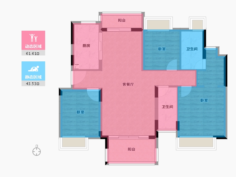 广东省-江门市-泉林黄金小镇-94.12-户型库-动静分区