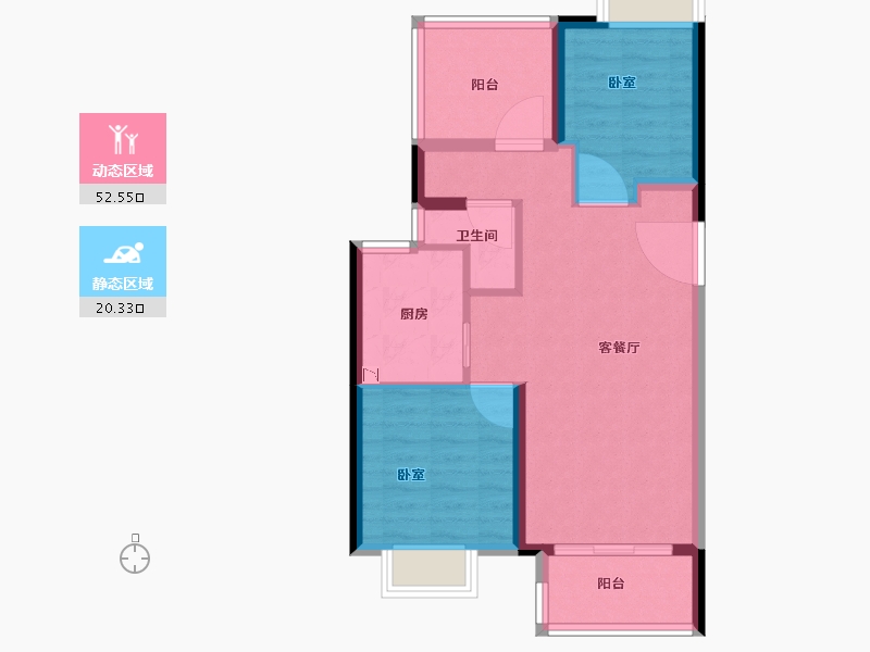 广东省-广州市-融创湖滨首府-65.00-户型库-动静分区