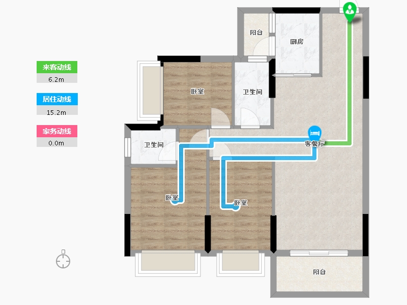 广东省-惠州市-沣盛凤凰城二期-82.31-户型库-动静线