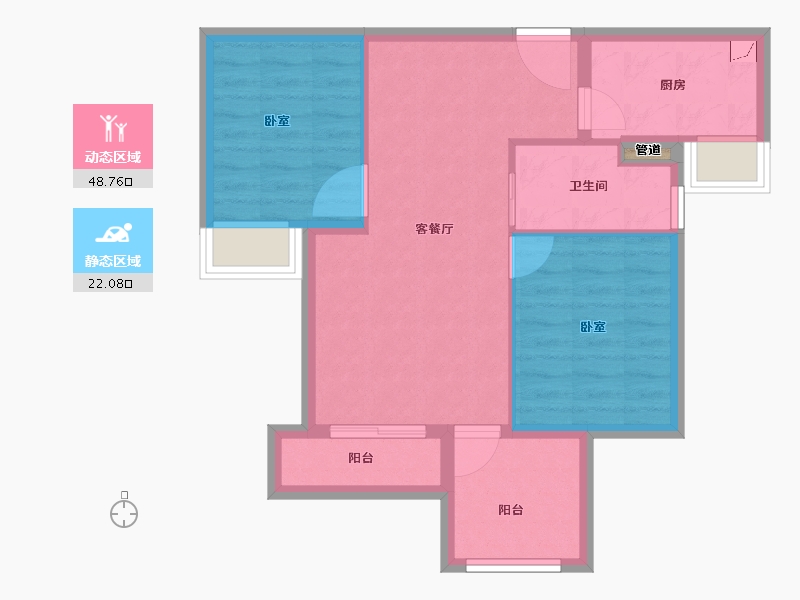 广东省-广州市-万科天空之城-63.45-户型库-动静分区