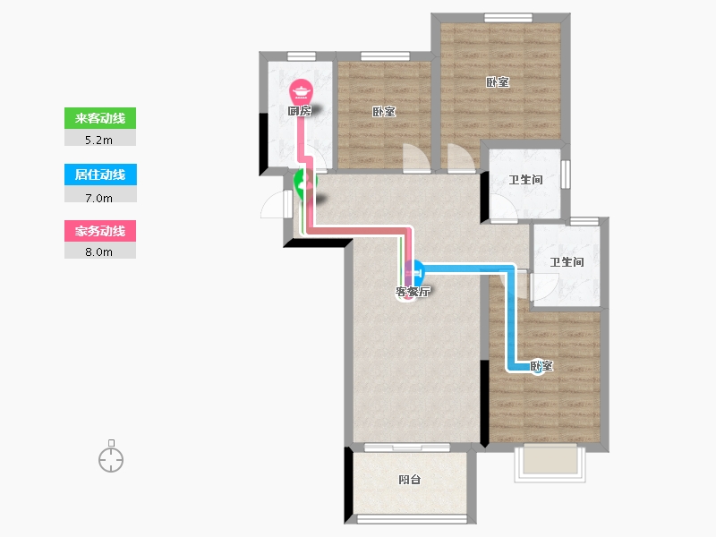 河南省-郑州市-华发峰景湾-85.00-户型库-动静线