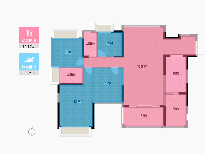 广东省-江门市-奥园外滩-122.54-户型库-动静分区