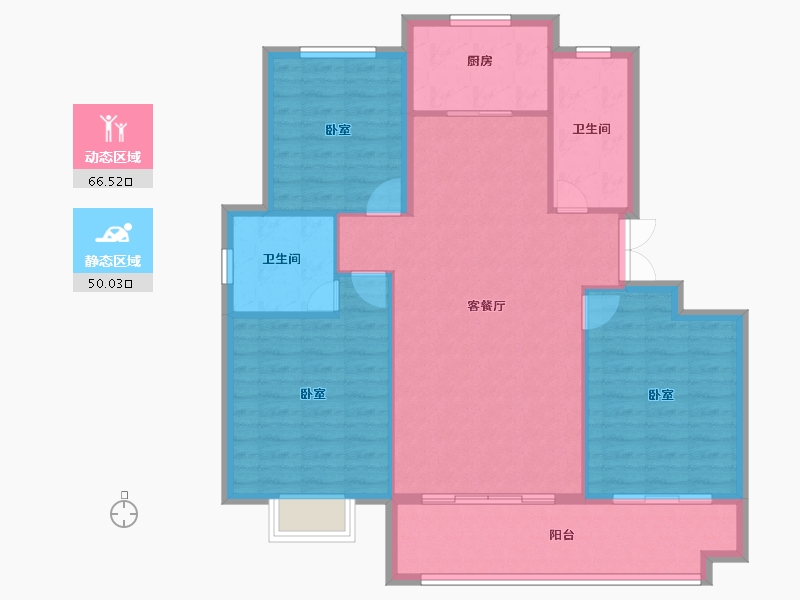 安徽省-黄山市-建桥汇丰广场-107.00-户型库-动静分区