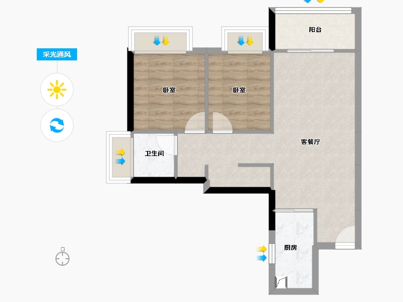 广东省-茂名市-茂名钧明城-57.57-户型库-采光通风