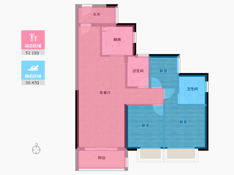 广东省-江门市-时代倾城（江门）-73.77-户型库-动静分区