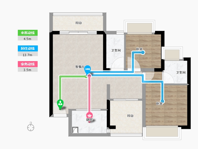 广东省-佛山市-文华郦苑-71.24-户型库-动静线