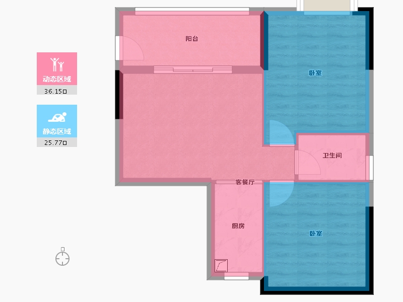 广东省-惠州市-海伦堡海伦虹-55.71-户型库-动静分区