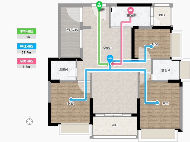 广东省-河源市-坚基·美好嘉园-98.00-户型库-动静线