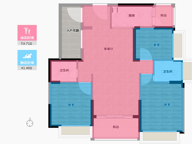 广东省-河源市-坚基·美好嘉园-98.00-户型库-动静分区