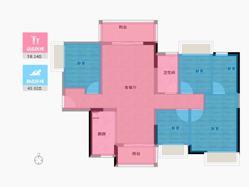 广东省-广州市-招商悦府-90.01-户型库-动静分区