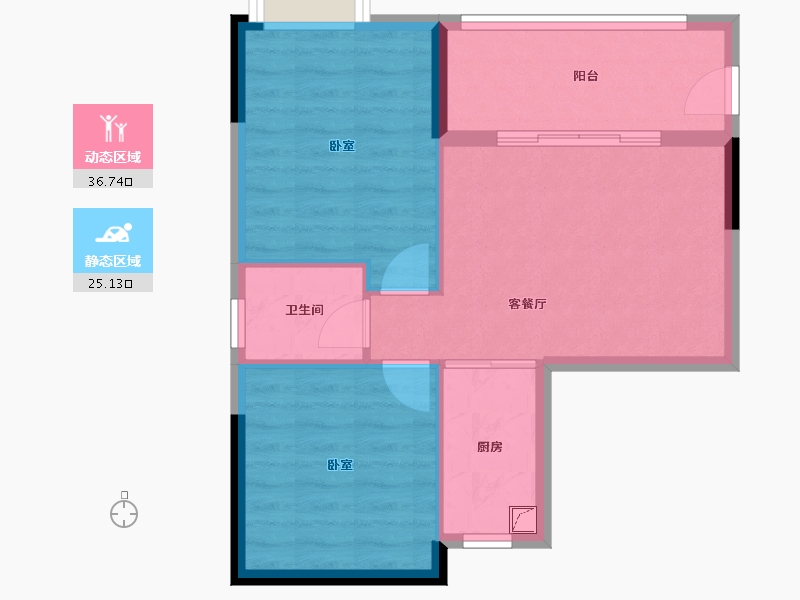 广东省-惠州市-海伦堡海伦虹-55.63-户型库-动静分区