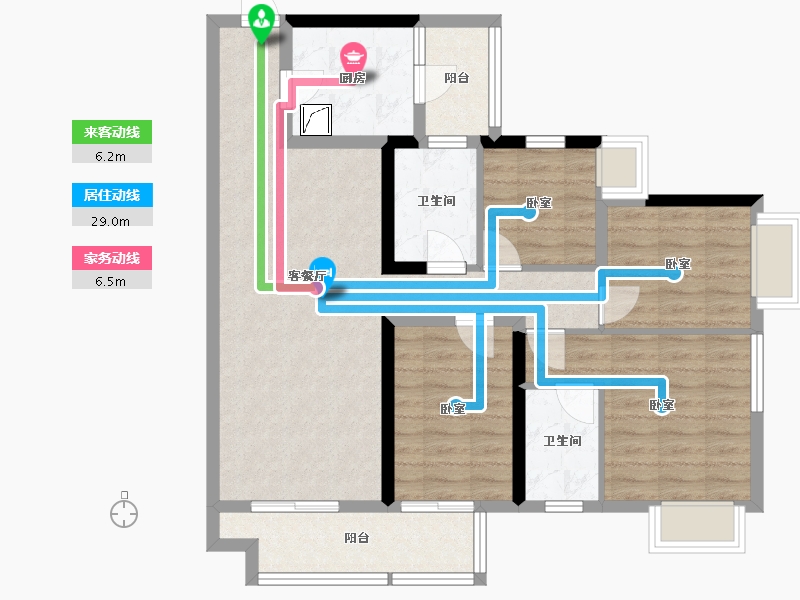 广东省-汕尾市-保利海德公馆-89.78-户型库-动静线