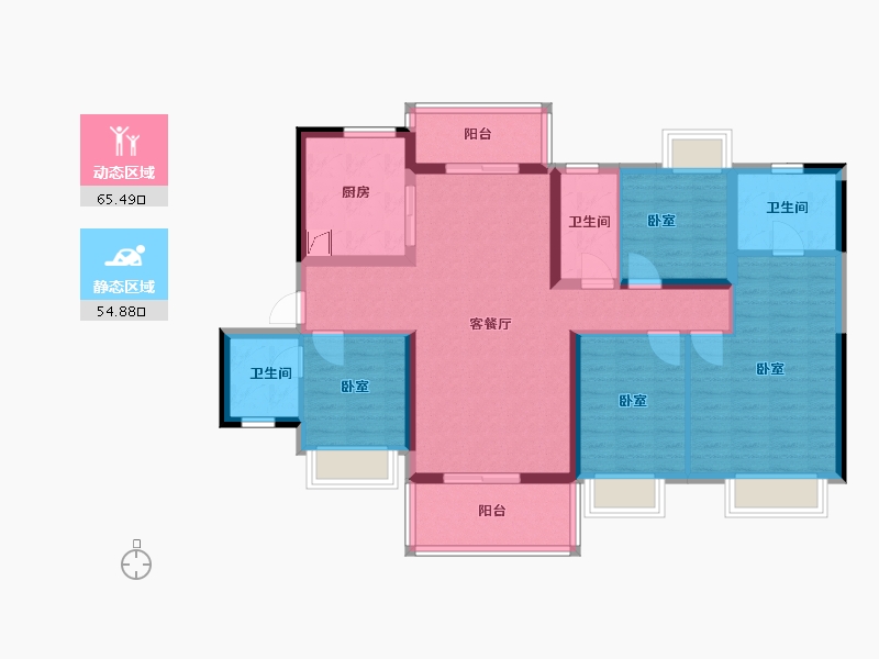 广东省-汕尾市-保利海德公馆-106.94-户型库-动静分区