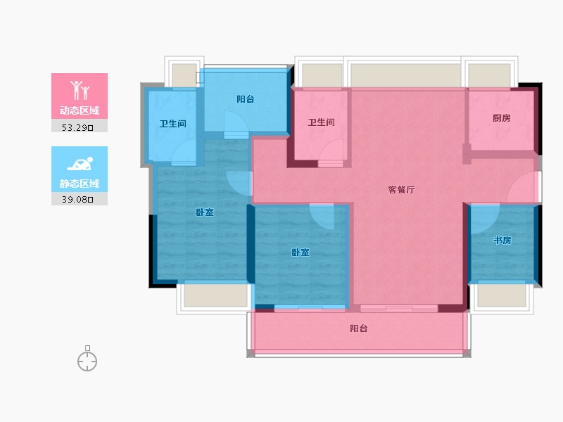 广东省-深圳市-颐翠名庭-81.48-户型库-动静分区