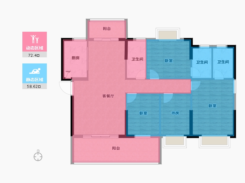 广东省-阳江市-朝兴苑-118.60-户型库-动静分区