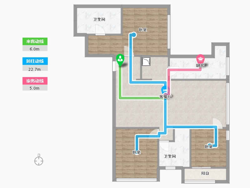 广东省-深圳市-华侨城北站壹号-104.54-户型库-动静线