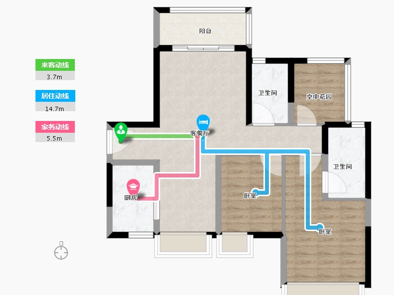 广东省-佛山市-保利中交大都汇-81.00-户型库-动静线