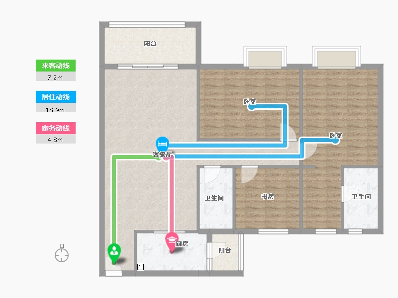 广东省-江门市-新会玉圭园-116.83-户型库-动静线