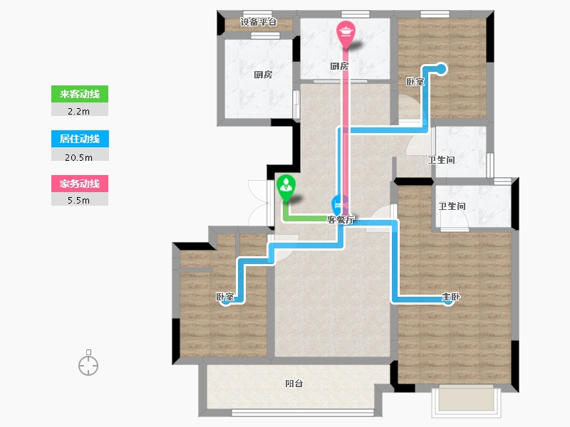 安徽省-六安市-六安吾悦广场-102.36-户型库-动静线