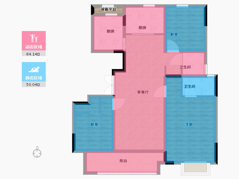 安徽省-六安市-六安吾悦广场-102.36-户型库-动静分区