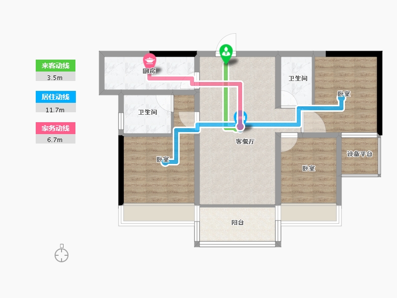 广东省-汕头市-御海天韵雅园-81.04-户型库-动静线