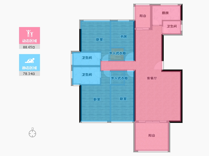 广东省-汕头市-天合名門豪庭南区-151.43-户型库-动静分区