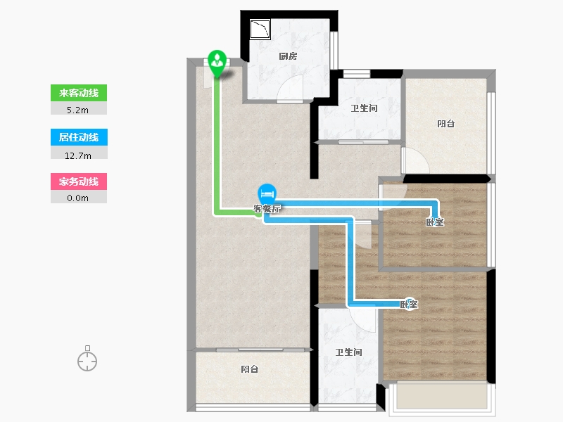 广东省-广州市-广州柳岸晓风-82.12-户型库-动静线