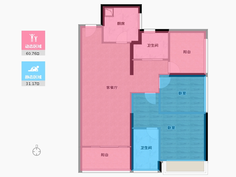 广东省-广州市-广州柳岸晓风-82.12-户型库-动静分区