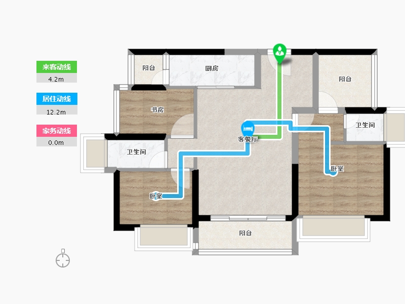 广东省-深圳市-颐翠名庭-71.06-户型库-动静线