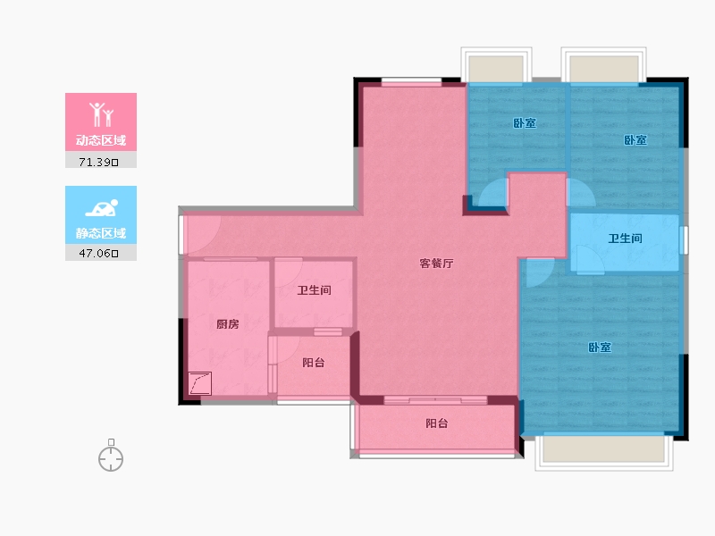 广东省-阳江市-领美生活广场-107.30-户型库-动静分区