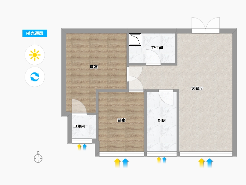 广东省-深圳市-大悦城·天玺壹号-53.06-户型库-采光通风