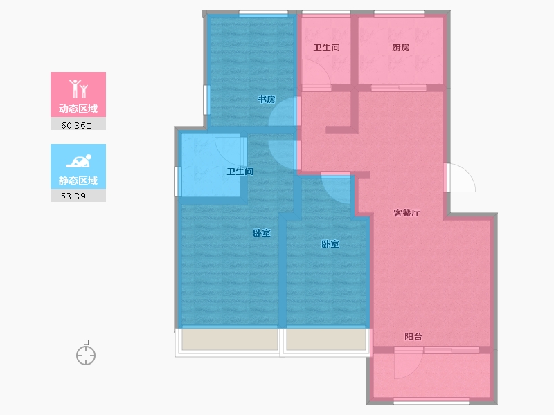 山东省-青岛市-金地锦宸-101.00-户型库-动静分区